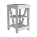Table d'appoint avec étagère de rangement
