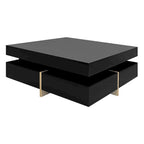 Table basse moderne laquée avec 4 tiroirs