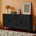Buffet bas de rangement quatre portes Accent pour salle à manger, entrée et couloir