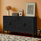 Buffet bas de rangement quatre portes Accent pour salle à manger, entrée et couloir
