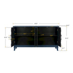 Buffet bas de rangement quatre portes Accent pour salle à manger, entrée et couloir