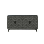 Buffet bas de rangement quatre portes Accent pour salle à manger, entrée et couloir