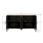 Buffet bas de rangement quatre portes Accent pour salle à manger, entrée et couloir