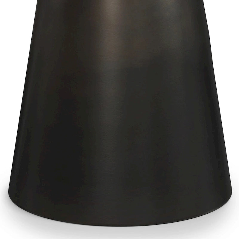 Table d'appoint contemporaine en métal noir et or de 40 cm de large