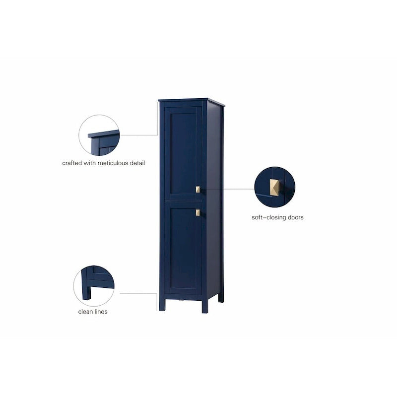 Meuble de rangement pour linge de salle de bain autoportant de 16 pouces