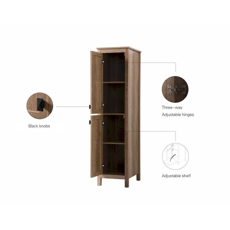 Meuble de rangement pour linge de salle de bain autoportant de 16 pouces