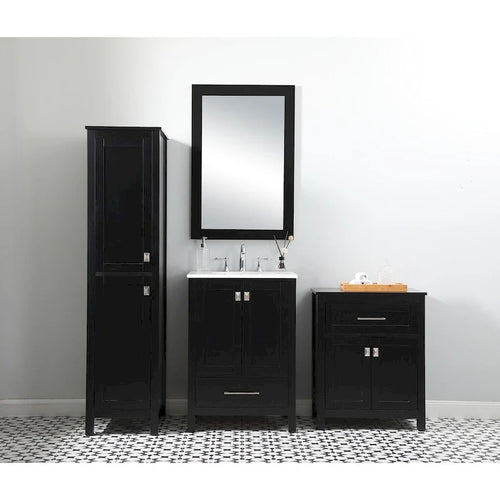 Meuble de rangement pour linge de salle de bain autoportant de 16 pouces
