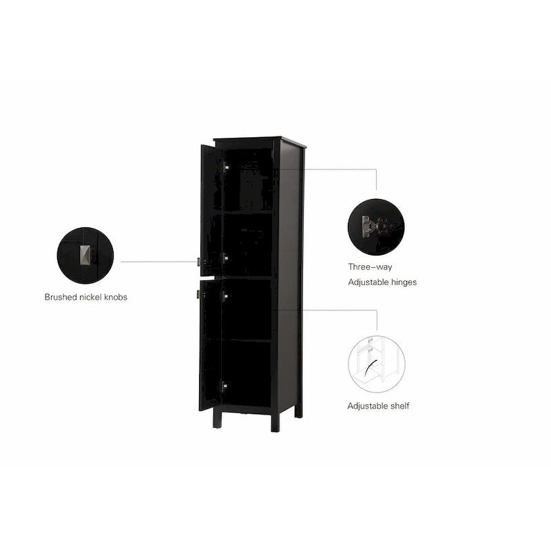 Meuble de rangement pour linge de salle de bain autoportant de 16 pouces