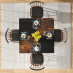 Table de salle à manger ronde de 47 pouces pour 4 personnes, tables de cuisine avec étagères de rangement à 2 niveaux