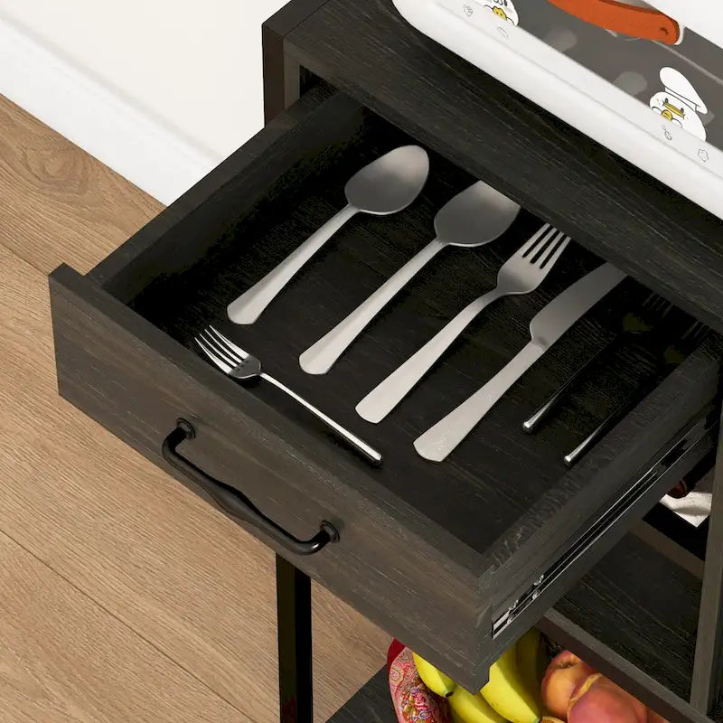 Étagère de Boulanger avec Prise de Courant, Lumières LED et Étagères de Rangement