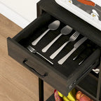 Étagère de Boulanger avec Prise de Courant, Lumières LED et Étagères de Rangement