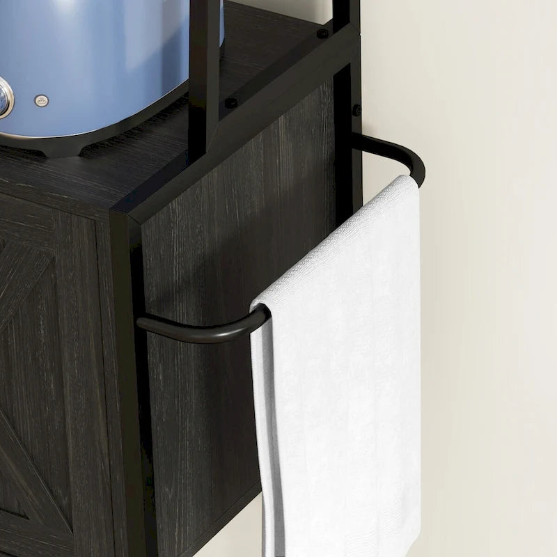 Étagère de Boulanger avec Prise de Courant, Lumières LED et Étagères de Rangement