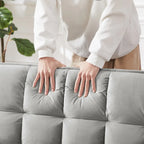 Canapé-lit futon moderne en velours, petit canapé deux places