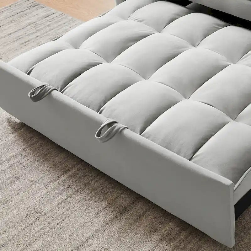 Canapé-lit futon moderne en velours, petit canapé deux places