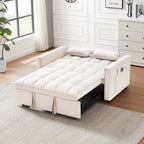 Canapé-lit futon moderne en velours, petit canapé deux places