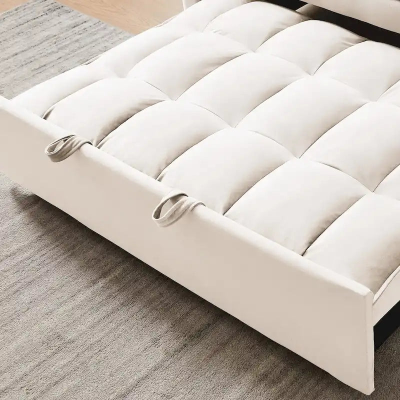 Canapé-lit futon moderne en velours, petit canapé deux places