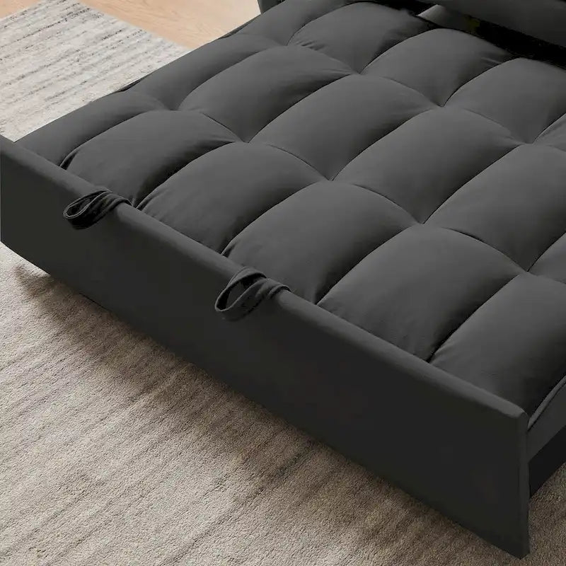 Canapé-lit futon moderne en velours, petit canapé deux places