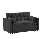 Canapé-lit futon moderne en velours, petit canapé deux places