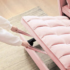 Canapé-lit futon moderne en velours, petit canapé deux places