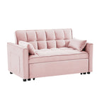 Canapé-lit futon moderne en velours, petit canapé deux places