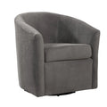 Fauteuil pivotant de style tonneau en tissu haute performance
