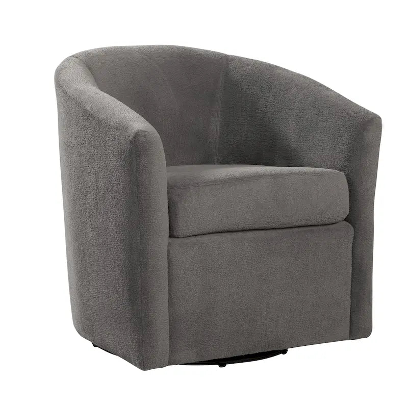 Fauteuil pivotant de style tonneau en tissu haute performance