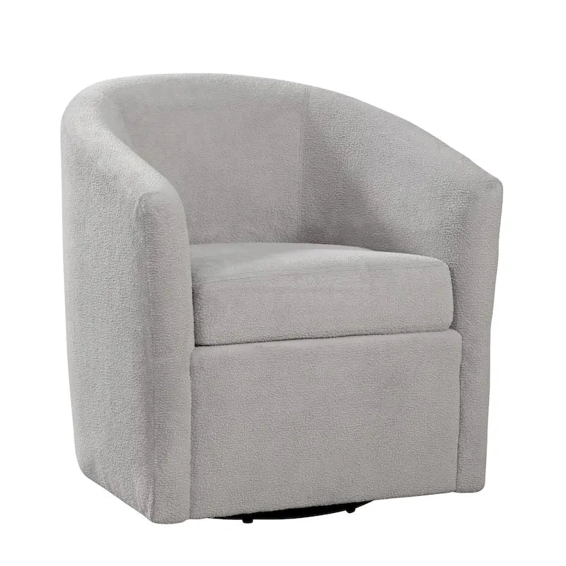Fauteuil pivotant de style tonneau en tissu haute performance
