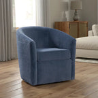 Fauteuil pivotant de style tonneau en tissu haute performance