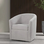 Fauteuil pivotant de style tonneau en tissu haute performance