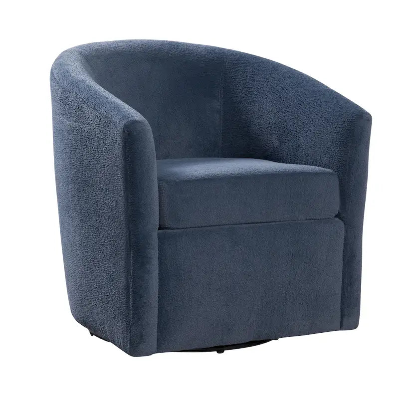 Fauteuil pivotant de style tonneau en tissu haute performance
