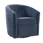 Fauteuil pivotant de style tonneau en tissu haute performance