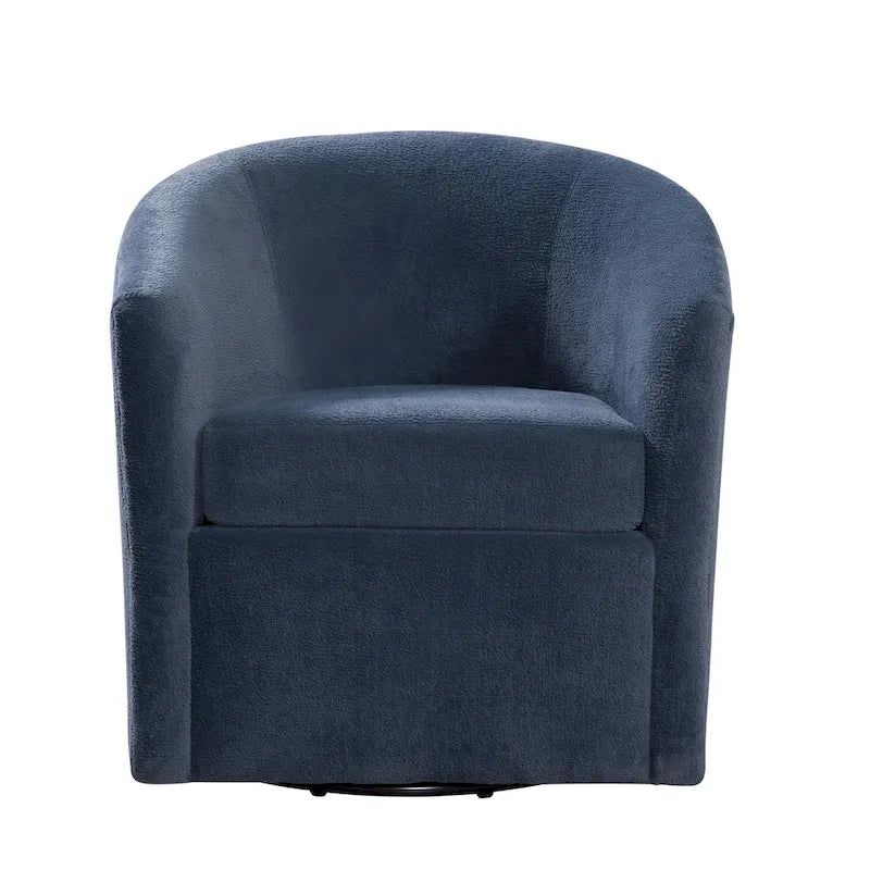 Fauteuil pivotant de style tonneau en tissu haute performance