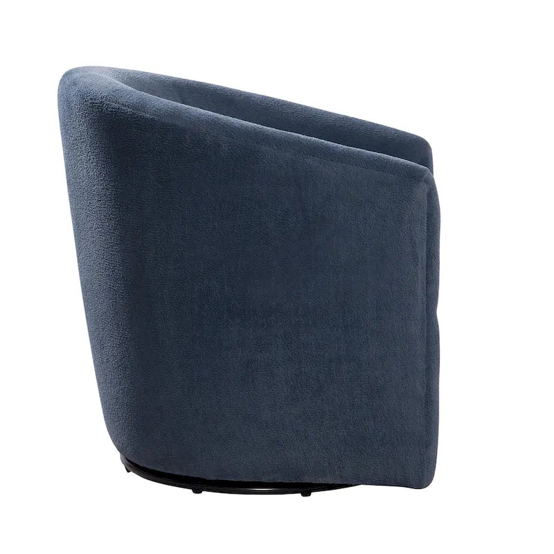 Fauteuil pivotant de style tonneau en tissu haute performance