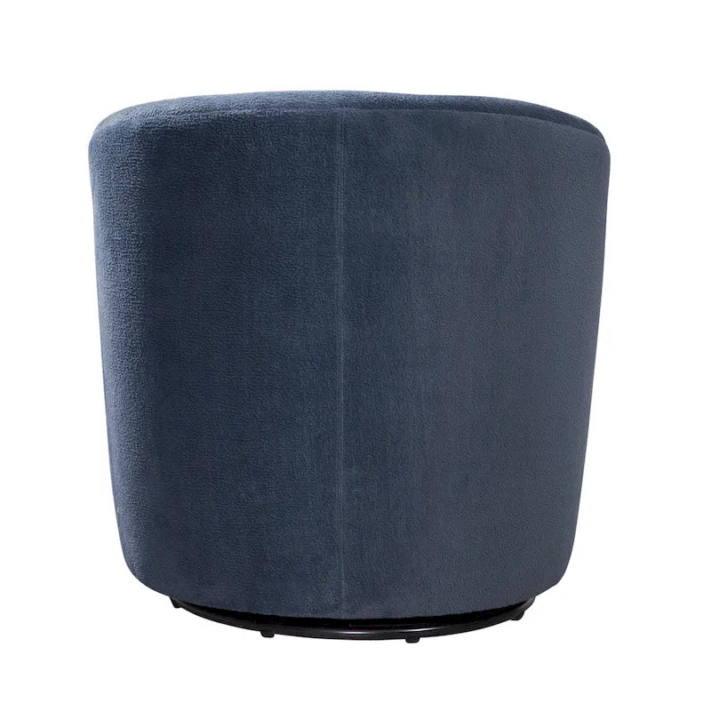 Fauteuil pivotant de style tonneau en tissu haute performance