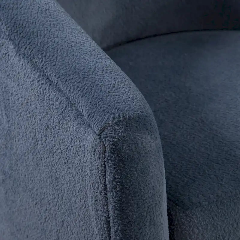 Fauteuil pivotant de style tonneau en tissu haute performance