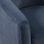 Fauteuil pivotant de style tonneau en tissu haute performance