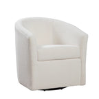 Fauteuil pivotant de style tonneau en tissu haute performance