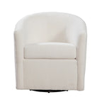 Fauteuil pivotant de style tonneau en tissu haute performance