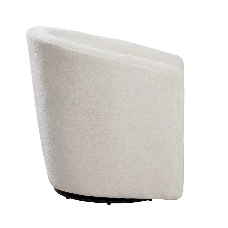 Fauteuil pivotant de style tonneau en tissu haute performance