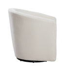 Fauteuil pivotant de style tonneau en tissu haute performance