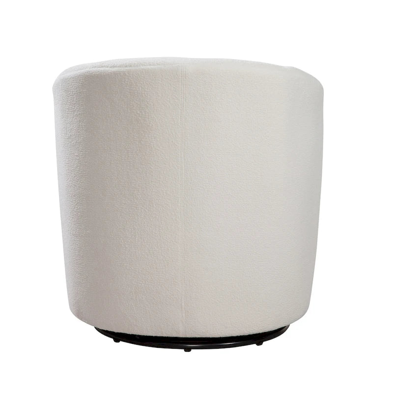Fauteuil pivotant de style tonneau en tissu haute performance