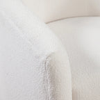 Fauteuil pivotant de style tonneau en tissu haute performance