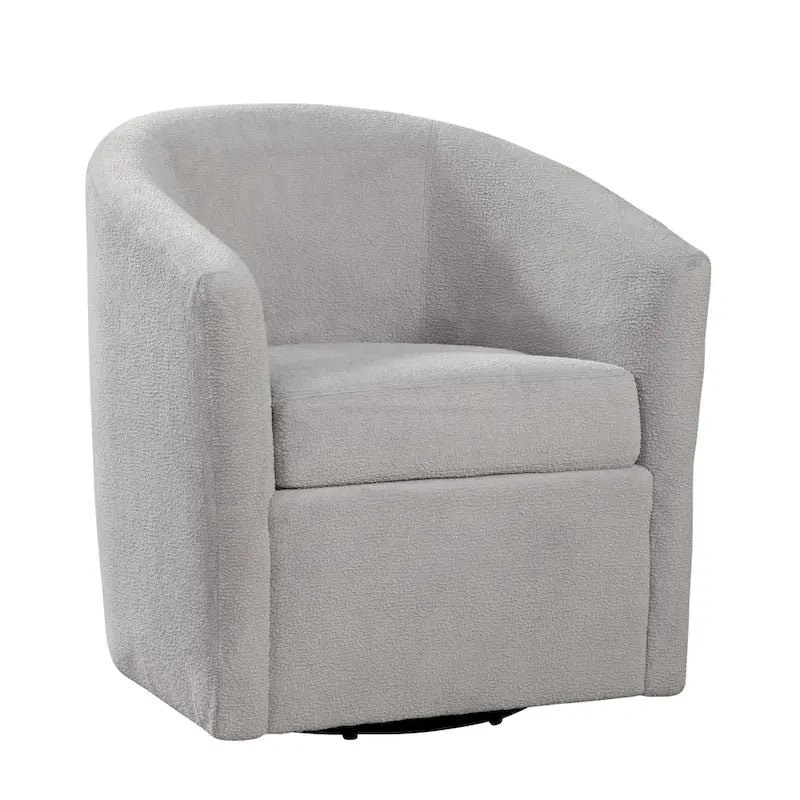 Fauteuil pivotant de style tonneau en tissu haute performance