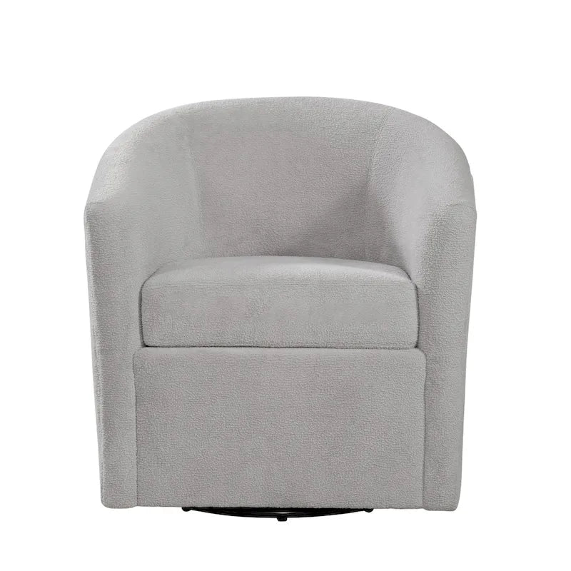Fauteuil pivotant de style tonneau en tissu haute performance