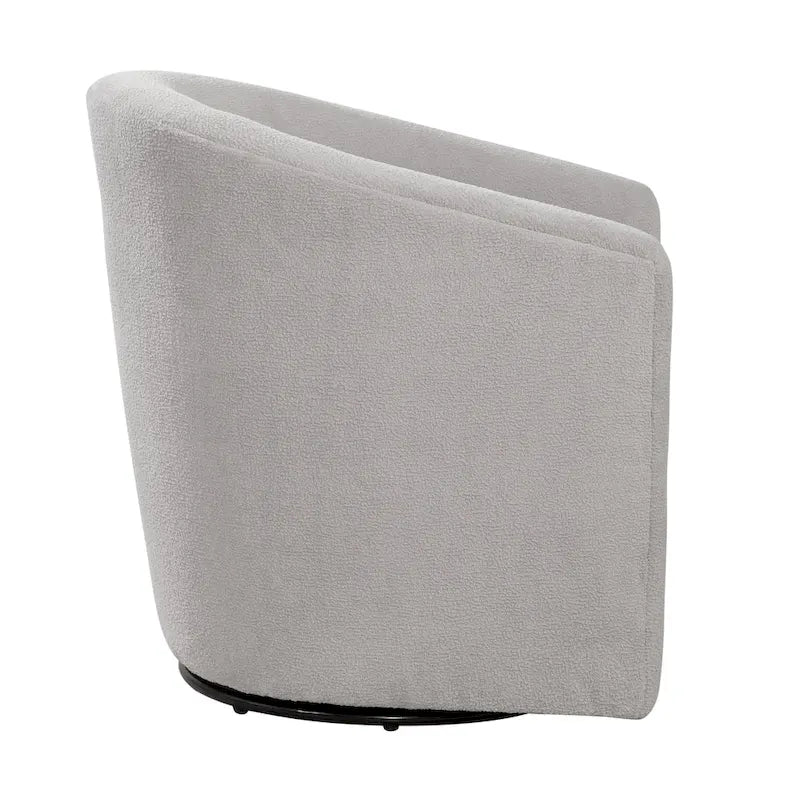 Fauteuil pivotant de style tonneau en tissu haute performance