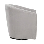 Fauteuil pivotant de style tonneau en tissu haute performance