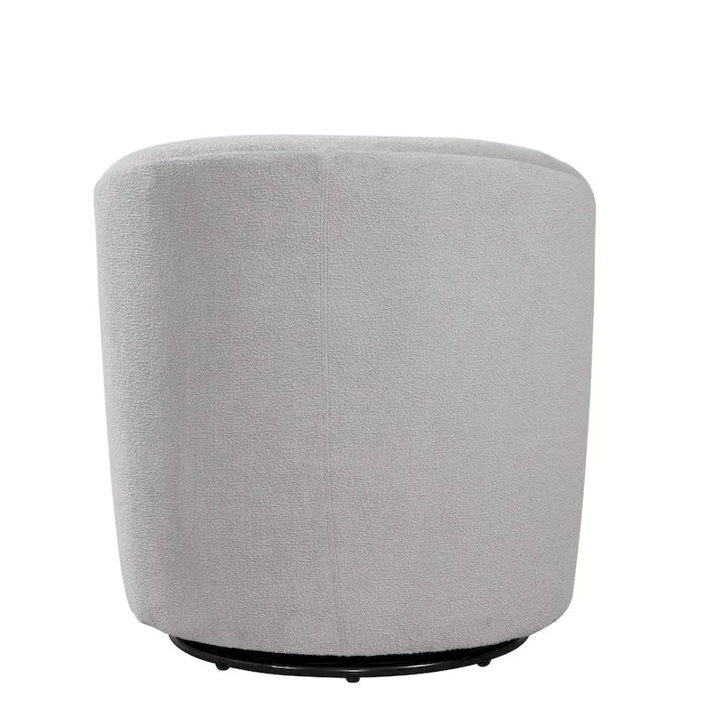 Fauteuil pivotant de style tonneau en tissu haute performance