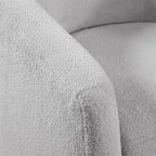 Fauteuil pivotant de style tonneau en tissu haute performance
