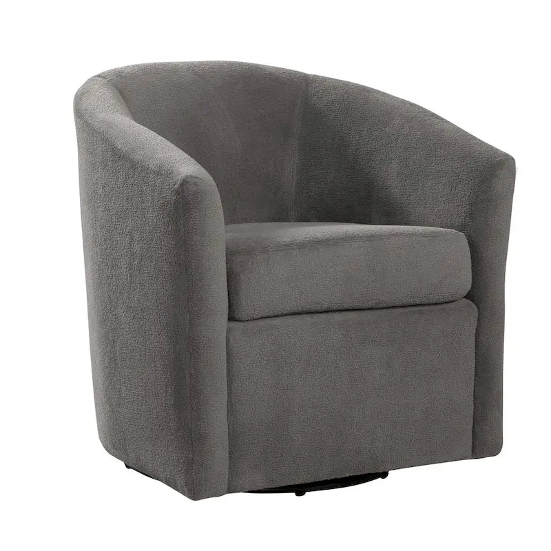 Fauteuil pivotant de style tonneau en tissu haute performance
