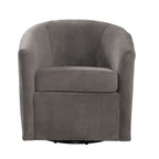 Fauteuil pivotant de style tonneau en tissu haute performance